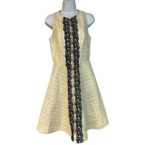 KRIADO BLACK VELVET TRIM BEIGE COATED DRESS S